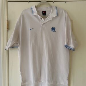 Nike White Polo Shirt with Blue Details